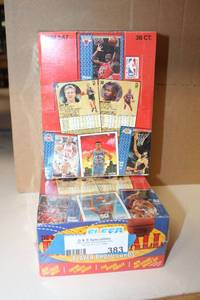 lot 383 image: Fleer Basketball Cards 1991  - 2 Boxes