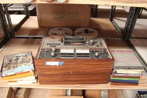 lot 402 image: TEAC Reel to Reel Player and Reels, see pictures