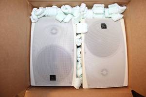 lot 408 image: Pair of Hometech Weather Resistant Speakers