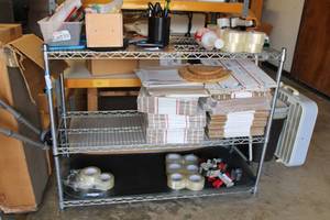 lot 447 image: 3-Shelf Wire Metro Rack CONTENTS NOT INCLUDED