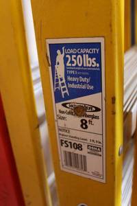 lot 489 image: One Werner 8 Ft. Ladder Yellow