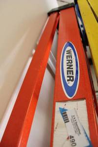 lot 490 image: One Werner 8 Ft. Ladder Orange