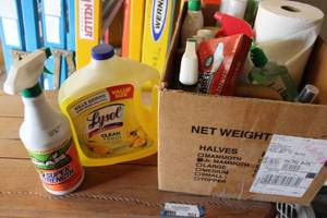 lot 501 image: Cleaning Supplies Lysol Multi-Surface, Mean Green, Paper Towels and More