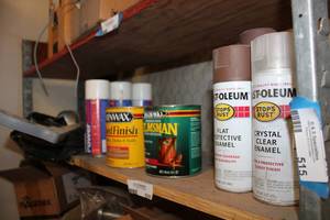 lot 509 image: Spray Paint, Wood Stain, Power Foam Cans and More