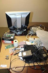 lot 168 image: Office Lot Dell Monitor, Power Cords