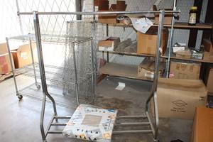 lot 540 image: Rolling Clothes Rack NO CONTENTS
