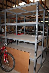 lot 588 image: 5-Shelf Muscle Rack Shelving CONTENTS NOT INCLUDED - PICKUP MONDAY AFTER 3 OR TUESDAY