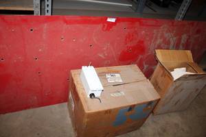 lot 592 image: Sign Large Metal Sheet, Styrofoam and Neon Letters