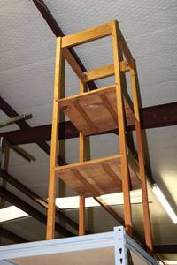 lot 610 image: Square Wooden Display Shelf Unit