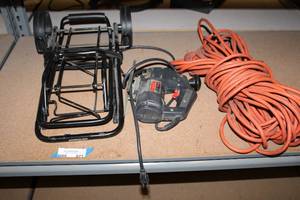 lot 621 image: Tools Skil Jigsaw, Extension Cord and Small Cart