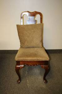 lot 70 image: Office Chair - Back Pillow matches Upholstered Seat with Cabriole Front Legs made by Riverside Furniture Corp.