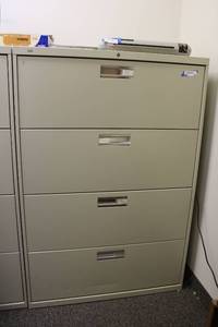 lot 76 image: Lateral File Cabinet 3Ft. W x 19.5D x 53 H