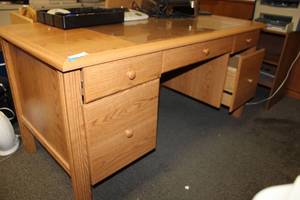 lot 104 image: Office Desk as shown  5Ft.W x 30D x 30H
