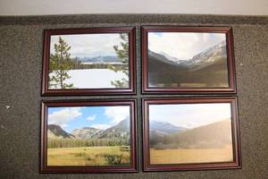 lot 112 image: 4 Wall Art Photographs of Mountain Scenes - each 19W x 14H