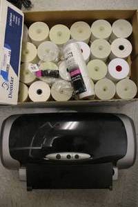 lot 148 image: Office Supplies Label Printers Rolls and Epson Stylus Photo R200 Printer
