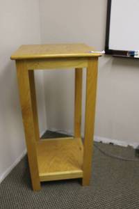lot 163 image: Square Lecture Height Table 18W x 18D x 38H
