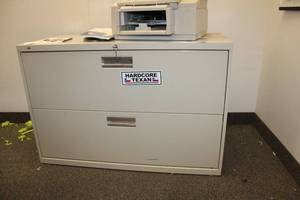 lot 192 image: Lateral 2-Drawer File Cabinet with Key 42W x 19D x 28H