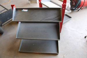 lot 787 image: 3-Shelf Snap On Tools Wall Mount Unit