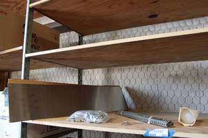 lot 800 image: Metal Sheet, Wall Mounts, and Shelf Clips