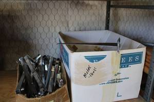 lot 810 image: Chrome Slat Wall Arm Brackets - 2 Boxes