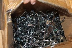 lot 931 image: Slat Wall Chrome Hooks - 2 Boxes