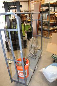 lot 996 image: 6-Wheel Clothes Rack CONTENTS NOT INCLUDED