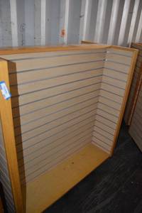 lot 857 image: Slat Wall 2-Sided Display Cabinet