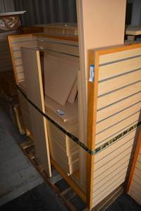 lot 861 image: Slat Wall 2-Sided Display Cabinet 53Tall