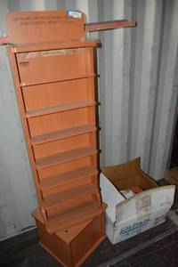 lot 873 image: Rotating Wooden Display Rack