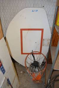 lot 830 image: Basketball Backboard with Metal Pole