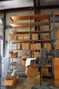 lot 1016 image: 2-Sections Industrial Shelving 8 Shelves High - PICKUP MONDAY AFTER 3 OR TUESDAY