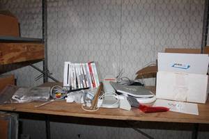 lot 672 image: Nintendo Wii Foot Pedal, Steering Wheel, Controllers and Games