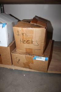 lot 704 image: Slat Wall Chrome Hooks - 2 Boxes (Mostly 1)