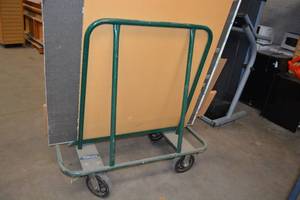 lot 993 image: Green Slanted Lumber Dolly CONTENTS NOT INCLUDED
