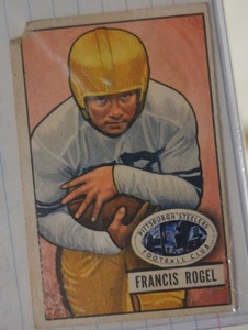 lot 1032 image: 1951 Francis Rogel Steelers Card