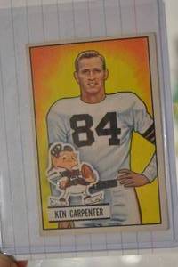 lot 1033 image: 1951 Ken Carpenter Card