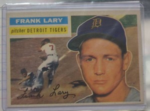 lot 1037 image: 1956 Frank Lary Detroit Tigers Card