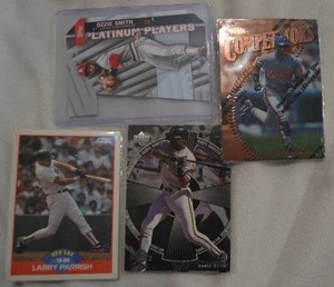 lot 1038 image: Larry Parrish, Darryl Hamilton, Henry Rodriguez, and Ozzie Smith, see pictures