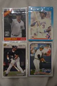 lot 1039 image: Gerrit Cole, Ruben Sierra, Sammy Sosa, Lou Whitaker Cards