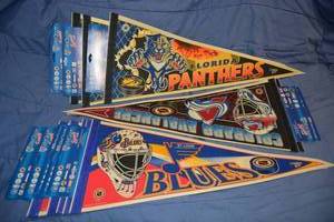 lot 1042 image: Hockey Pennants Panthers, Blues