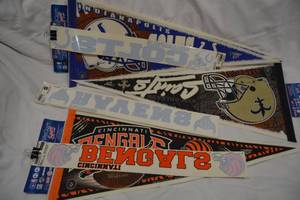 lot 276 image: Football Pennants and Decals Indianapolis, New Orleans, Cincinnati