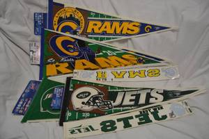 lot 278 image: Football Pennants and Decals Rams and Jets