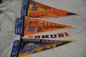 lot 288 image: Basketball Pennants and Decals Suns, Jazz