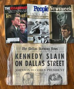 lot 1051 image: The Kennedys Lot Newspaper and Magazines as shown
