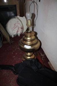 lot 23 image: Brass Lamp no shade