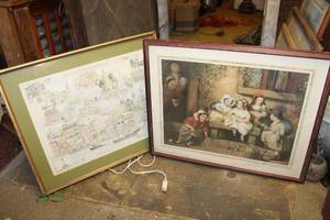 lot 60 image: Framed Prints Savannah, Georgia, and vintage unlabeled