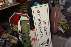 lot 59 image: Large Quantity of signs traffic and decorative see pics