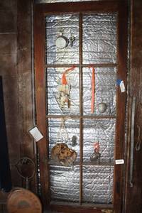 lot 69 image: Decorative window frame shelves and Knick Knacks