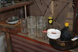 lot 67 image: Vintage glass wall art and more