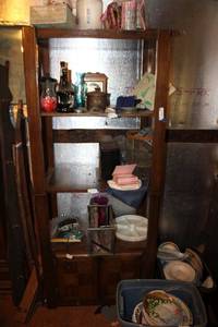lot 77 image: Display case 30W x 19D x 72H, 3 shelves and under storage (Contents NOT Included)